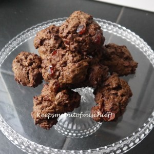 Chocolate and Cherry rock cakes